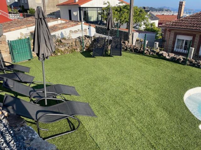 Casita Independiente Y Tres Apartamentos Con Piscina Ladeira Playa Baiona Dış mekan fotoğraf